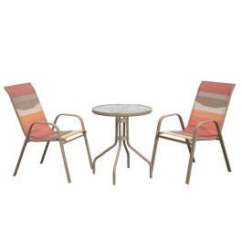 DKD Home Decor Sunset26 Mesa Terraza Y Jardin Multicolor Verde Jade Acero Poliester Cristal 60 x 70 x 60 cm Set de 3 Precio: 93.58999947. SKU: B179MG3AGW