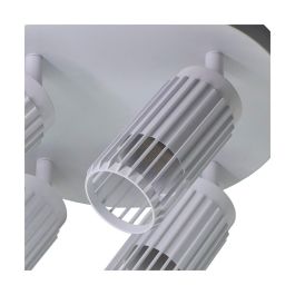 Cristalrecord Foco 4 elementos Sahara arenado GU10 10W Blanco 23x6x20cm