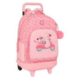 Mochila Safta Grande Con Ruedas Compact Extraible Reciclable Moos Passion 450x330x220 mm
