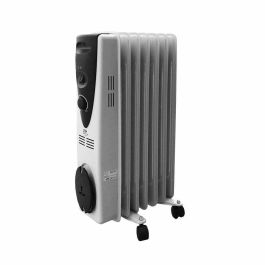 Edm Radiador de Aceite 1500 W con 7 Elementos, Termostato, Protección Sobrecalentamiento, 220-240V, Silencioso