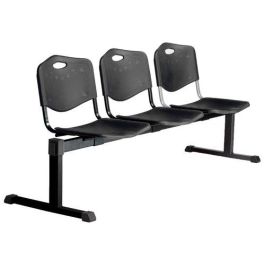Piqueras y Crespo Bancada de Espera 3 Plazas Asiento y Respaldo PVC Negro Estructura Hierro Precio: 309.69000029. SKU: S5703050
