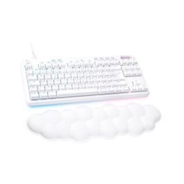 Logitech G G713 Teclado Gaming Táctil Mecánico GX Brown con Cable, Reposamuñecas, Compacto, Niebla Blanca