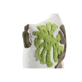 DKD Home Decor Cojin Collection Cushions ch1c25 Blanco Verde 30 x 50 cm (2 Unidades) Polyester Urban