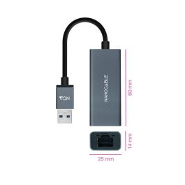 Adaptador USB 3.0 - RJ45 Nanocable 10.03.0405/ 1000Mbps Adaptador USB 3.0 - RJ45 Nanocable 10.03.0405/ 1000Mbps