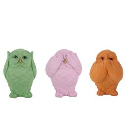 DKD Home Decor Figura Urban Búho Verde Naranja 11.5 x 15 x 12 cm (6 Unidades) Precio: 40.49999954. SKU: B1CPF94WDN