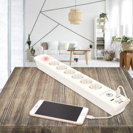 Regleta Enchufes 6 Tomas con Interruptor TM Electron TMUAD306