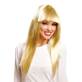 My Other Me Peluca Larga Rubia con Flequillo de 160 g, Fabricada en 100% Poliéster, Talla M, Edad Mínima 4 Años