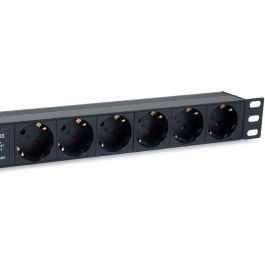 Equip Steckdosenleiste 19"(1HE)6fach mit Schuko + Schalt Alu