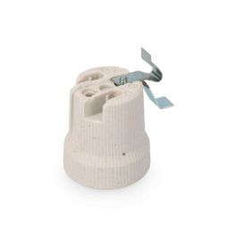Solera Portalámparas porcelana E27 250V para plafones beige interior