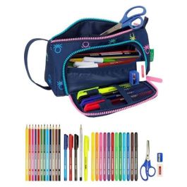 Estuche Escolar con Accesorios Benetton Cool Azul marino 20 x 11 x 8.5 cm (32 Piezas) Estuche Escolar con Accesorios Benetton Cool Azul marino 20 x 11 x 8.5 cm (32 Piezas)