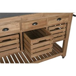 DKD Home Decor Isla Cocina Cottage de Abeto y Piedra Sinterizada Natural Negro con 3 Cajones y 1 Estantería 142x75x96cm DKD Home Decor Isla Cocina Cottage de Abeto y Piedra Sinterizada Natural Negro con 3 Cajones y 1 Estantería 142x75x96cm