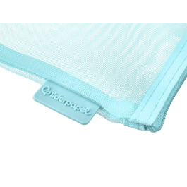 Liderpapel Bolsa Zipper Bag Poliéster Transpirable Multiusos DIN A6 Azul Pastel 110x200x3 mm