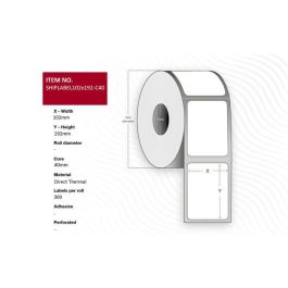 Capture Ship-label 102 x 192mm, Core 40mm. Direct Thermal, 300 labels per roll, 16 rolls per box. Ideal for PostNord, DB Schenker and UPS packages Precio: 130.5000004. SKU: B1DZGAC7AK