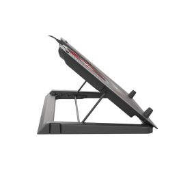 GENESIS Oxid 550 Base Refrigeradora para Portátil 17.3" (43.9 cm) 5 Ventiladores 2800 RPM, Iluminación LED Roja, Negro