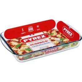 Pyrex Iconic'S Fuente Rectangular para Horno de Vidrio Borosilicato Transparente 40x27x6 cm Apta Lavavajillas y Microondas Precio: 25.69000005. SKU: B1ETP5WGKC