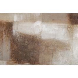 Cuadro Home ESPRIT Blanco Marrón Abstracto Moderno 92 x 3,8 x 122 cm (2 Unidades)