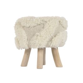 DKD Home Decor Carpets 2c25 Reposapiés Boho Crudo 40 x 40 x 40 cm