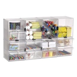 Archivo 2000 Organizador Archicubo Divisor En Aspa 4 Compartimentos 150x150x150 mm Cristal Transparente