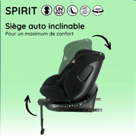 Silla de Coche Nania NAN3507460234398 Isofix SPIRIT R129 40-150 cm / 0-10 años, Negro