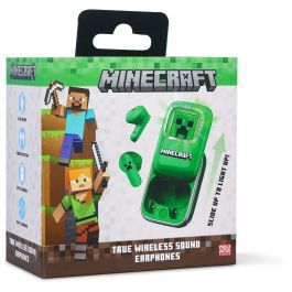 OTL Technologies Auriculares Inalámbricos TWS Minecraft V5.3 con Bluetooth, hasta 16h de Batería, Audio Claro y Graves Profundos