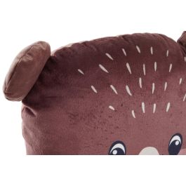 DKD Home Decor Cojin Kids Animales del Bosque Naranja Marron Poliester 12 x 28 x 39 cm (6 Unidades)