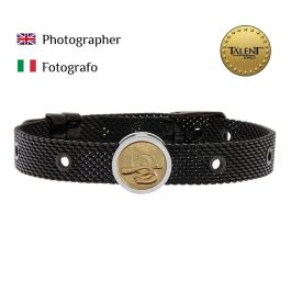 Pulsera Unisex Photographer Talent Jewels TJA-3-07-01-2-235 Negro