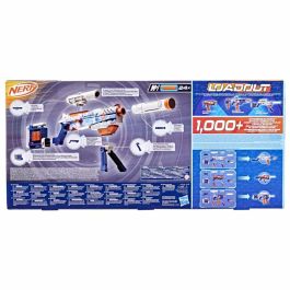 Nerf Load Out Artic Zerostriker Pistola de Juguete con 24 Dardos, Incluye Mira, Culata, Cañón y Bípode, para Niños +8 Años