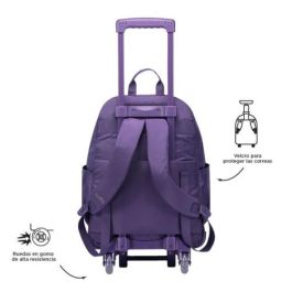 Totto Mochila Escolar con Ruedas MA03TKI003-23100-Z1V Azul Marino, Compartimento PC 14", 27L