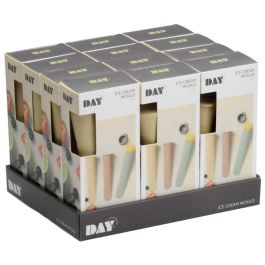 Day Juego de 3 Moldes para Helado de Silicona, 80 ml Cada Uno, Arena Natural, Verde Musgo, Amarillo Arena