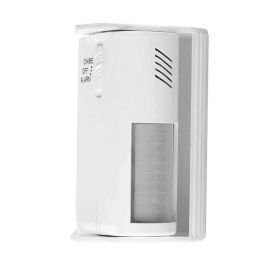 Edm Alarma de presencia soporte de fijación a pared, funciona con pilas 9V, alcance 8m, 60dB