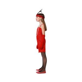 Disfraz Charleston Rojo Niña Infantil 3-4 Años. Vestido de Fiesta Temática Años 20 para Carnaval. Material: Poliéster.