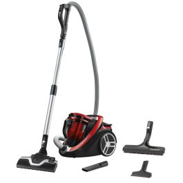 ROWENTA RO7649EA Aspirador sin bolsa Silence Force Cyclonic Parquet - 2,5 L- 65 dB Silent - Rojo y gris