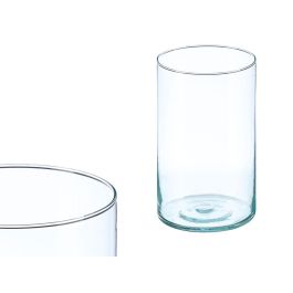 Giftdecor Jarrón Cilíndrico de Cristal Transparente 12 cm Diámetro x 21 cm Alto (12 Unidades) Precio: 18.49999976. SKU: B1AYH2DEY9
