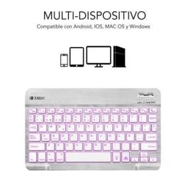 Teclado Compacto Inalámbrico por Bluetooth Subblim Smart Backlit/ Plata Teclado Compacto Inalámbrico por Bluetooth Subblim Smart Backlit/ Plata