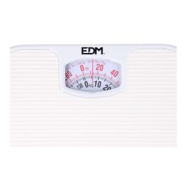 Edm Báscula de baño mecánica, máximo 130 kg, blanco, polipropileno