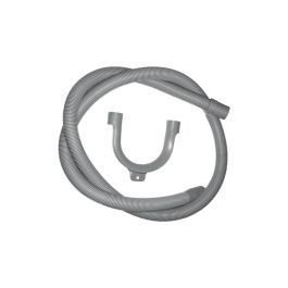 Edm Manguera de salida de desagüe de lavadora 2 m PVC gris