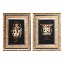Cuadro Neoclasico DKD Home Decor Marron Negro 3 x 73 x 53 cm (2 Unidades)