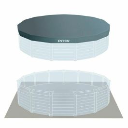 Intex Piscina Graphite Gray Panel D478x124 con Bomba Arena Redonda 478x124 cm