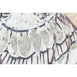 DKD Home Decor Cuadro Colonial Pintado a Mano en Lienzo y Pino, Beige y Blanco, 3.7 x 120 x 60 cm (2 Unidades)