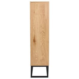 Home Deco Factory Librería Con 2 Cajones de Madera y Metal Colección Industriel 60x29x120 cm