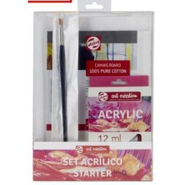 Talens Set Iniciación Bellas Artes Técnica Acrílica: Incluye Colores Vibrantes, Pinceles de Calidad y Tablilla. Ideal Principiantes Precio: 16.50000044. SKU: B12LQBCEAW