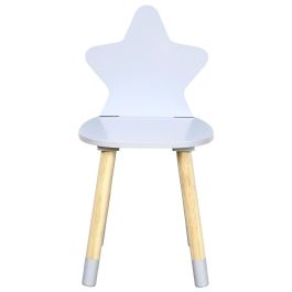 Home Deco Kids Silla Infantil Estrella Gris 28x27 cm h.54 cm