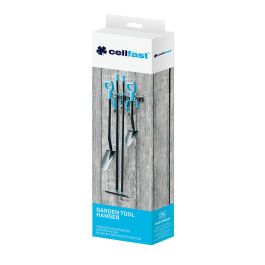Cellfast Colgador de herramientas de jardín en aluminio con 4 asas autoblocantes y 8 soportes, carga máxima 10 kg Cellfast Colgador de herramientas de jardín en aluminio con 4 asas autoblocantes y 8 soportes, carga máxima 10 kg