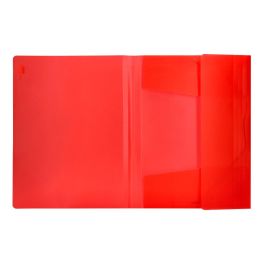 Carpeta Liderpapel Gomas Solapas 34960 Polipropileno Din A4 Rojo Translucido