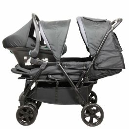 Bambisol BAM3159059052847 Cochecito Doble para Gemelos Sistema de Viaje Combinado con Silla de Coche I-Size, 4 Ruedas, Negro Precio: 356.79000049. SKU: B1FAM8VLBW