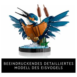 Lego 10331 Icons Kingfisher (Kungsfiskare) Fauna 2024 V29 - Set de construcción de kungsfiskare para adultos con soporte de exhibición