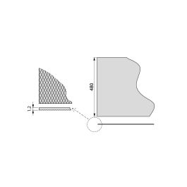Emuca Esterilla antideslizante para cajones, Diamond, longitud 20m x 480mm, Plástico, Gris antracita