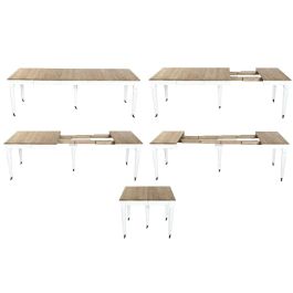 Mesa de Comedor Home ESPRIT Blanco Abeto 100 x 100 x 78 cm