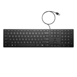 HP 320K Teclado USB con Cable para Escritorio, Diseño HUN, Cómodo y Fiable para Productividad Diaria