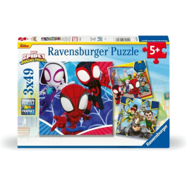 Ravensburger 4005556057306 Puzzles 3x49 piezas Spiderman El Tirador de Telarañas A partir de 5 años